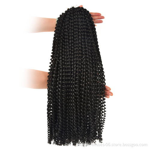 Wholesale Passion Twist Hair Freetress Water Wave Crochet Braids Twist Curly Crochet Hair Braiding Synthetic Hair